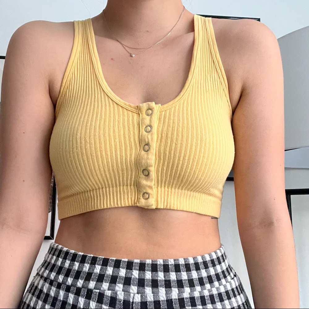 Cropped Yellow Tank - Out From Under - XS/S